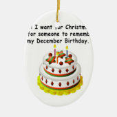 Ddecember Birthday Keramisch Ornament (Voorkant)