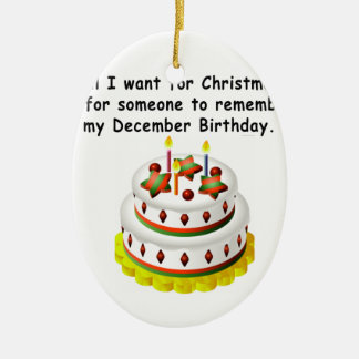 Ddecember Birthday Keramisch Ornament