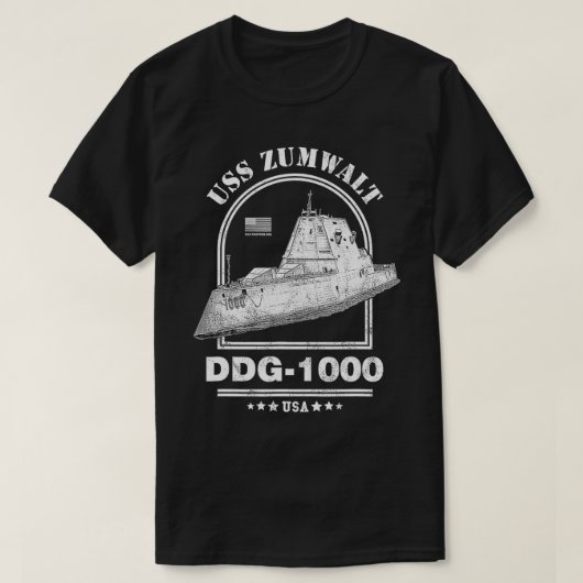 DDG1000 USS Zumwalt T-shirt (Design voorkant)