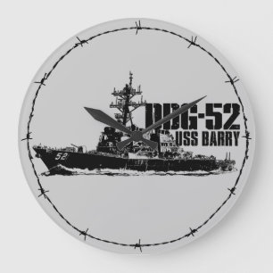 DDG-52 Barry Ronde (Grote) Wandklok
