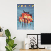 DDR 40e verjaardagsposter vintage oostelijk Poster (Thuiskantoor)