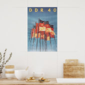 DDR 40e verjaardagsposter vintage oostelijk Poster (Keuken)