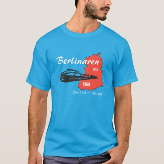 DDR Design Berlinaren Deutsche Reichsbahn T-shirt (Voorkant)