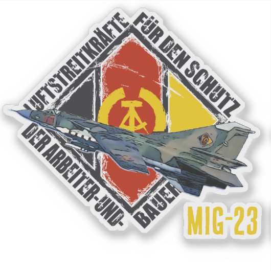 DDR MIG 23 STICKER (Voorkant)