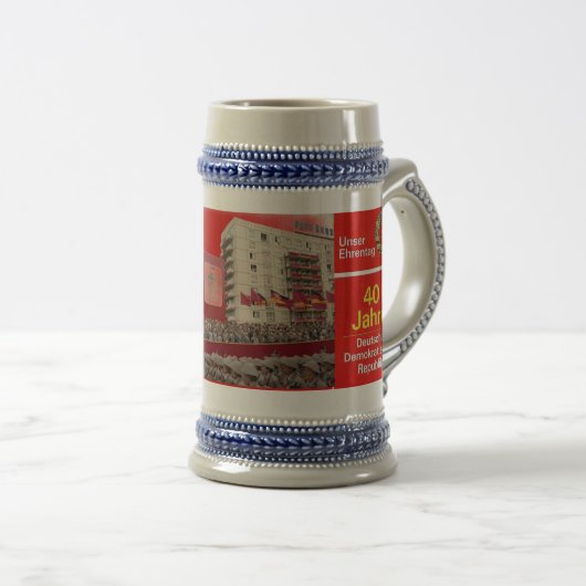 DDR Oost-duits 40 jaar Bierpul (Voorkant rechts)