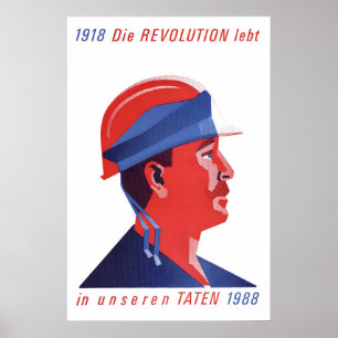 DDR Poster De revolutie leeft in onze acties
