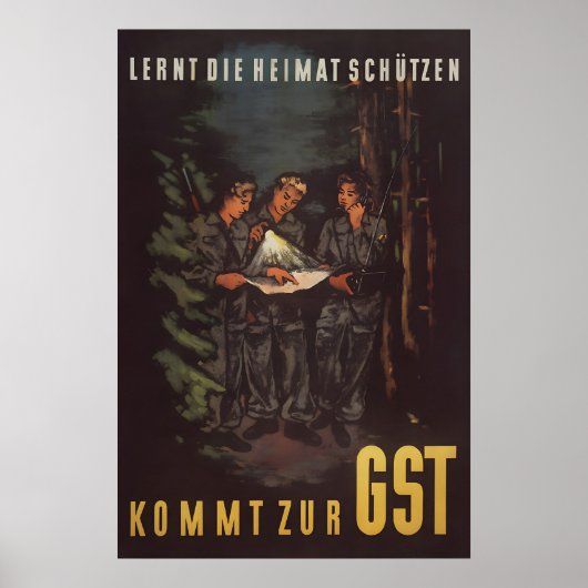 DDR Propaganda Poster Sluit je aan bij de Grenswac (Voorkant)