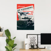 DDR-propagandaposter Het Volksleger Vintage Poster (Thuiskantoor)