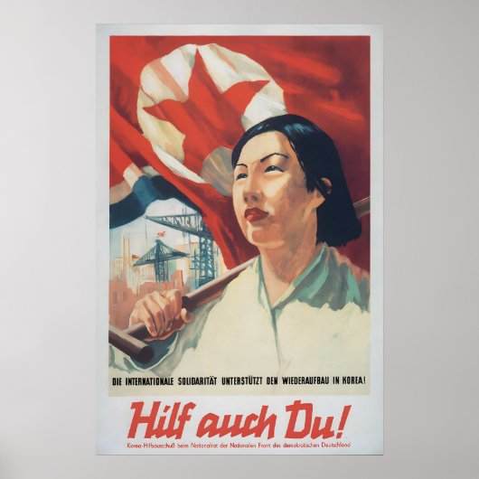 DDR-propagandaposter Jij moet ook helpen Poster (Voorkant)
