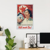 DDR-propagandaposter Jij moet ook helpen Poster (Thuiskantoor)