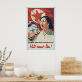 DDR-propagandaposter Jij moet ook helpen Poster (Keuken)