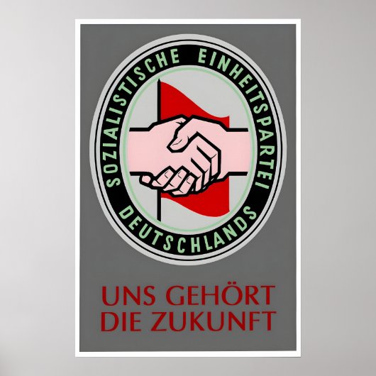 DDR SED Poster De toekomst is van ons Socialistisc (Voorkant)