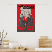 DDR SED Poster Het verenigen van de arbeidersbeweg (Keuken)
