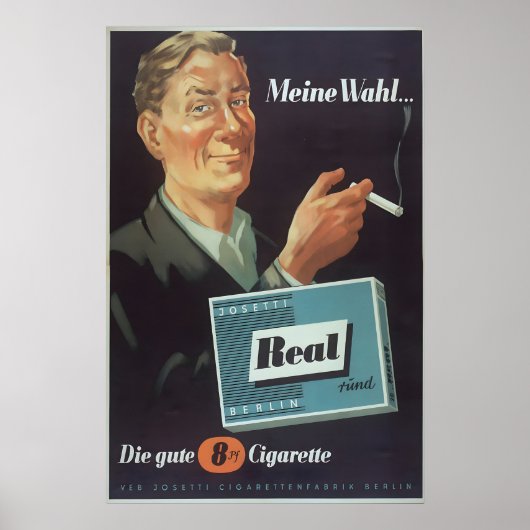DDR Sigarettenreclameposter Mijn keuze Echt Poster (Voorkant)