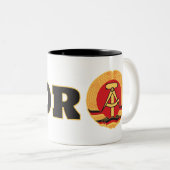 DDR-team Tweekleurige Koffiemok (Voorkant rechts)
