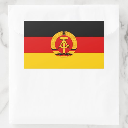 DDR-vlag Rechthoekige Sticker (Tas)