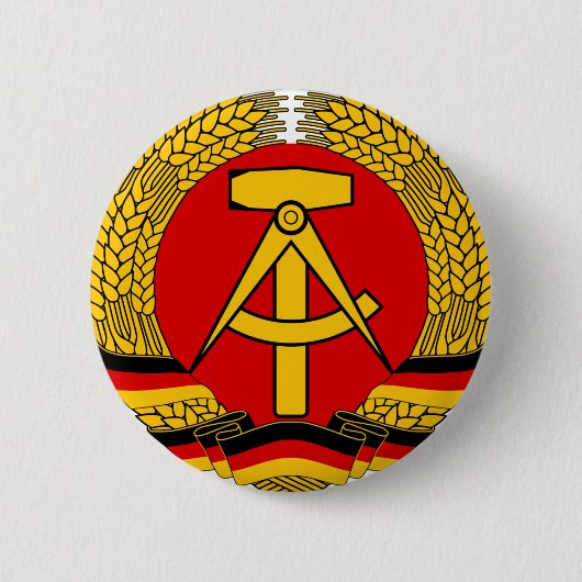 DDR Wappen Ronde Button 5,7 Cm (Voorkant)