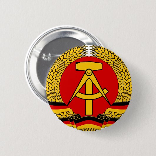 DDR Wappen Ronde Button 5,7 Cm (Voorkant /achterkant)