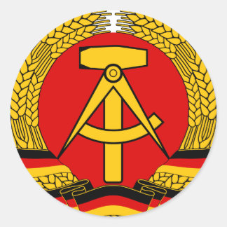 DDR Wappen Ronde Sticker