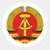DDR Wappen Ronde Sticker (Voorkant)
