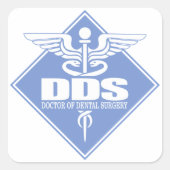 DDS (caduceus) Vierkante Sticker (Voorkant)