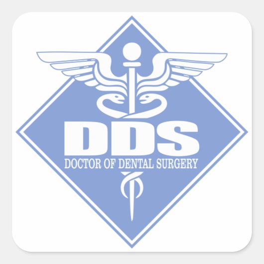 DDS (caduceus) Vierkante Sticker (Voorkant)