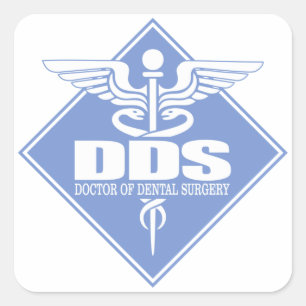 DDS (caduceus) Vierkante Sticker