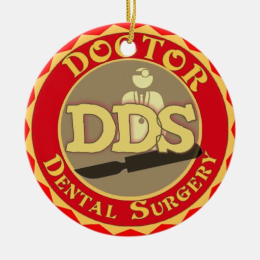 DDS DOCTOR DENTAL SURGERY CHRISTMAS ORNAMENT (Voorkant)