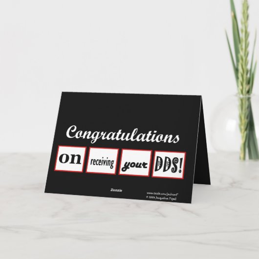 DDS-graad - AANGEPASTE NAAM - Gefeliciteerd Kaart (Achterkant)