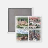 DE0103 Europa, Duitsland, Heidelberg, Koelkast Magneet (Voorkant / Achterkant)