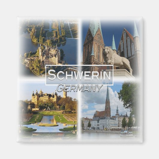 DE0130 Europa, Duitsland, Schwerin, Koelkast Magneet (Voorkant)