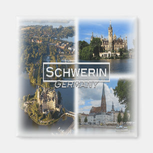 DE0132 Europa, Duitsland, Schwerin, Koelkast Magneet