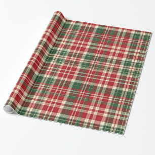 De 01-gift van de Plaid van Kerstmis VERPAKKEND Cadeaupapier