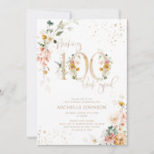 De 100-look ziet er goed uit roze gouden olifanten kaart (Voorkant)