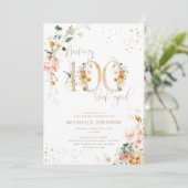 De 100-look ziet er goed uit roze gouden olifanten kaart (Staand voorkant)