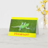 De 100% Verklaarde Organische kaart van Day~Gecko (Gele Bloem)