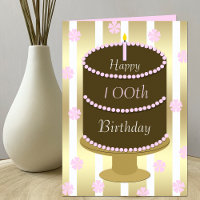 de 100ste Cake van de Kaart van de Verjaardag in