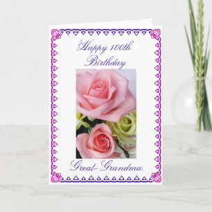 De 100ste verjaardag van oma kaart