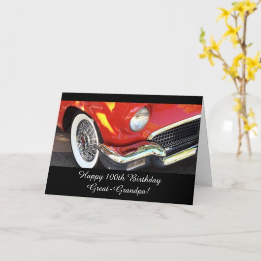 De 100ste verjaardag van opa kaart (Gele Bloem)