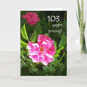de 103ste Kaart van de Verjaardag - Roze Rozen