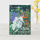 de 104ste Kaart van de Verjaardag voor Grootmoeder (Gele Bloem)