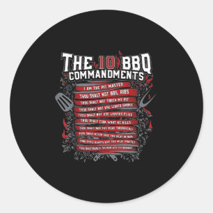 De 10 BBQ-geboden Ronde Sticker