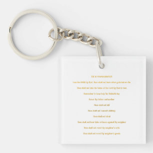 De 10 Bevelen Sleutelhanger