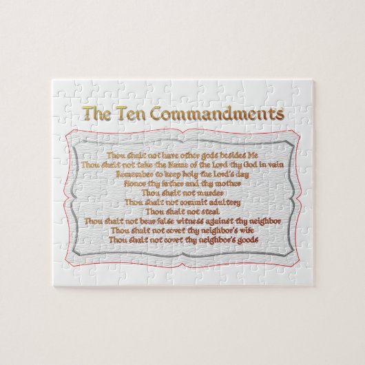 De 10 geboden legpuzzel (Horizontaal)