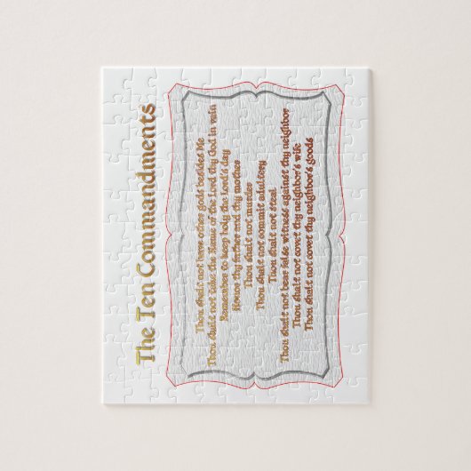 De 10 geboden legpuzzel (Verticaal)
