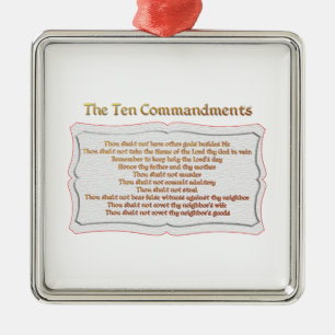 De 10 geboden metalen ornament