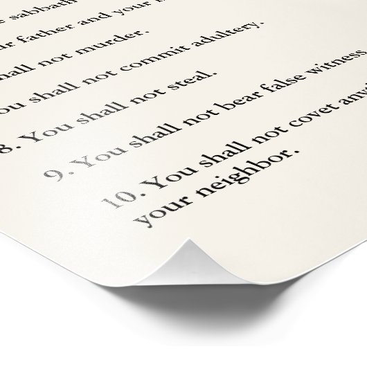 De 10 geboden Methodist Home & Kantoor Foto Afdruk (Hoek)
