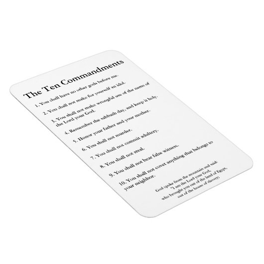 De 10 geboden Methodist Home & Kantoor Magneet (Rechterzijde)