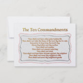 De 10 geboden RSVP kaartje (Voorkant)