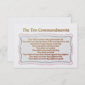 De 10 geboden RSVP kaartje (Voorkant / Achterkant)